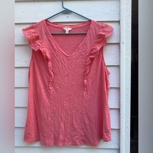 Terra & Sky Pink Coral Sleeveless Top Tank Top